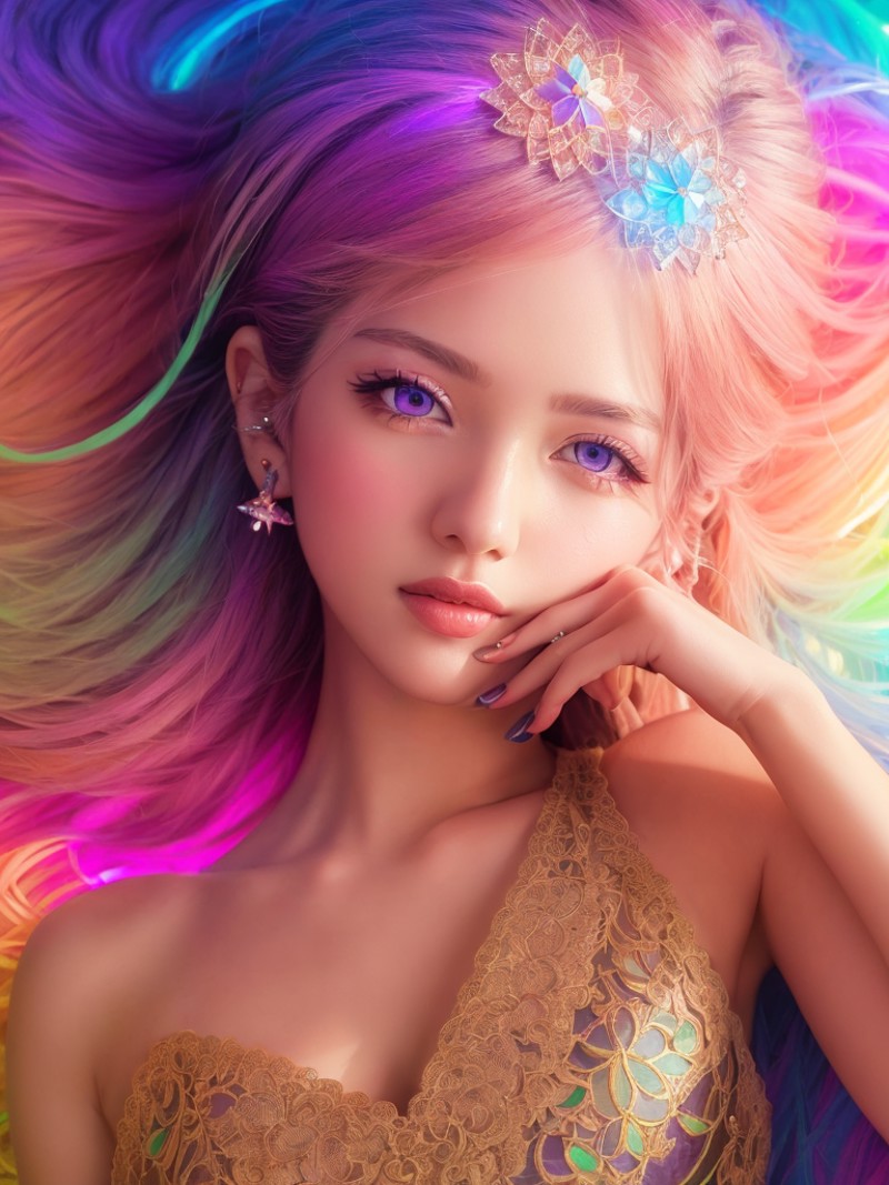 (best quality, masterpiece:1.2),ultra detailed,(photo realistic:1.4),solo,cute girl,gradient_background,(detailed eyes:1.1...