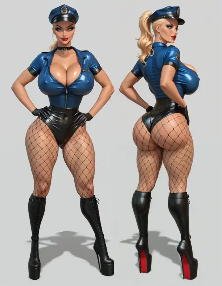 Sexy Latex Cop 01