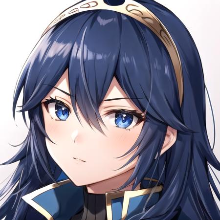 <lora:lucina-10:0.8>, lucina fe, 1girl, solo, (close-up, eye brand, symbol in eye), tiara, serious, eye focus, looking at viewer