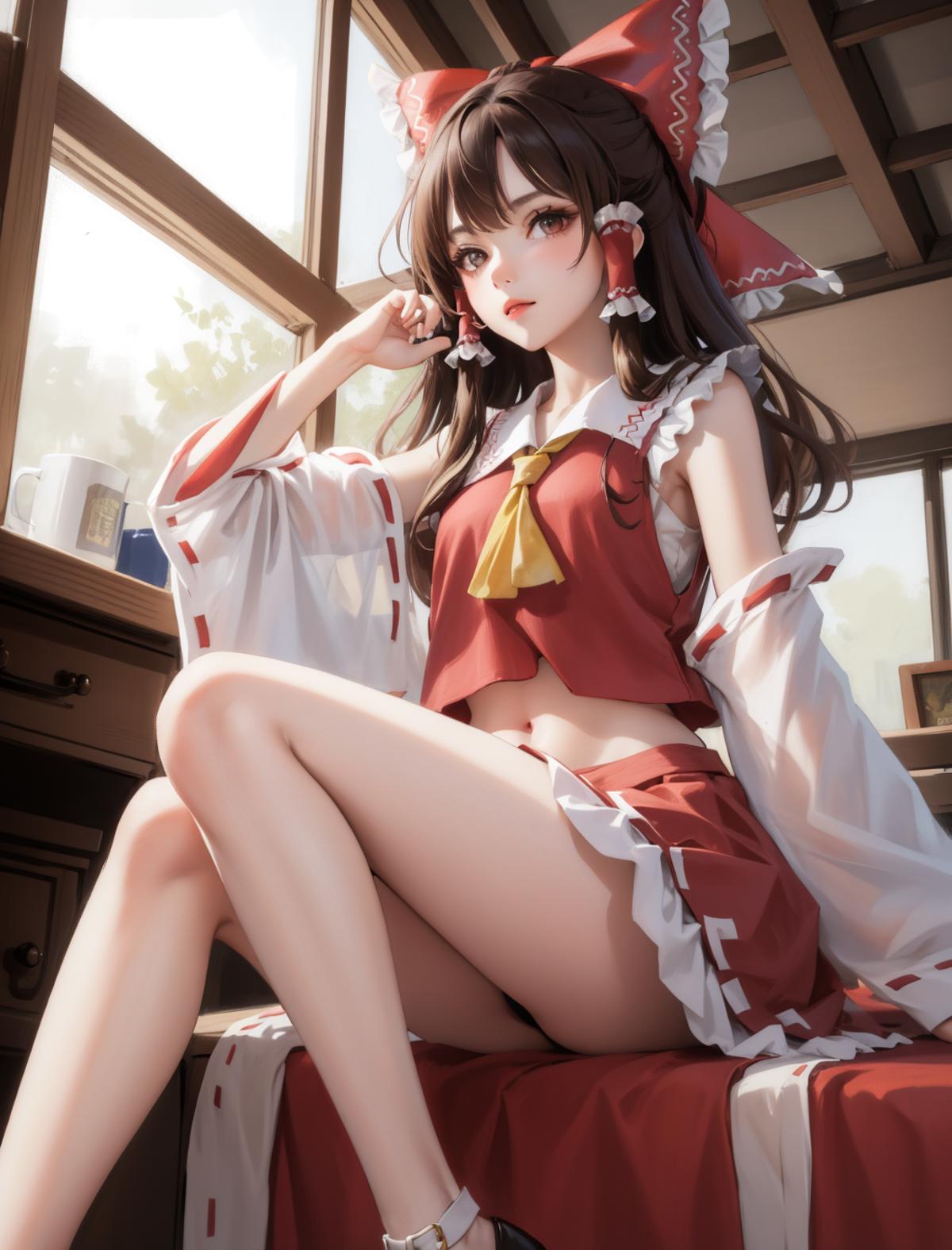 hakurei reimu (touhou) 博丽灵梦 东方project image by AIrty314159