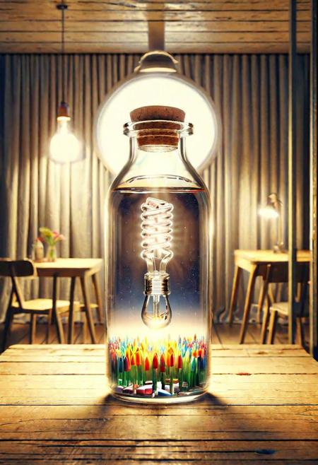 ais-bttl mirror inside a lightbulb inside bottle