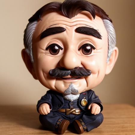 <lora:Kanevsky:0.85> little happy old man with a mustache, ultra-detailed, (chibi, cute:1.2), sitting on the table, masterpiece, beautiful detailed face, beautiful detailed eyes