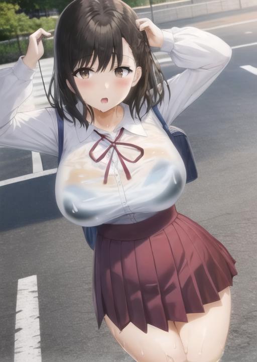 Toshoshitsu no Kanojo: Seiso na Kimi ga Ochiru made - Hentai protagonist + style image by Tomas_Aguilar