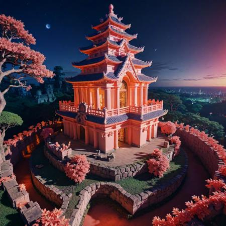 (stylized by Leanne Surfleet:0.8) and (Sailor Moon:1.1) and (Hiroyuki-Mitsume Takahashi:1.2) , anime key visual, intricate details, landscape of a Beautiful Rich (Coral Castle:1.3) from inside of a Lusaka, Sublime indoors and Planetary rotation in background, Bathed in shadows, Anime screencap, Romantic, Post-Impressionism, Beautifully Lit, 35mm, Autochrome, Orton effect, MOBA style, pixiv, professional
