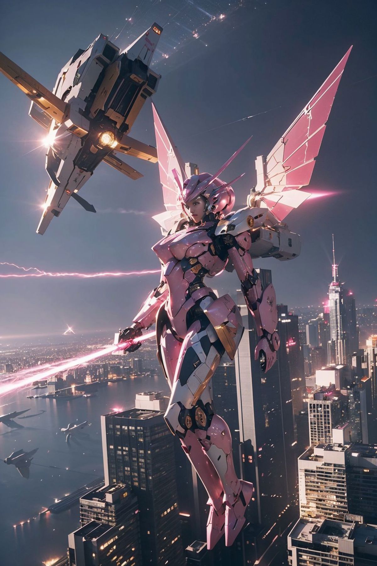 Pink mecha girl | 粉色机甲少女 image by ChaosOrchestrator