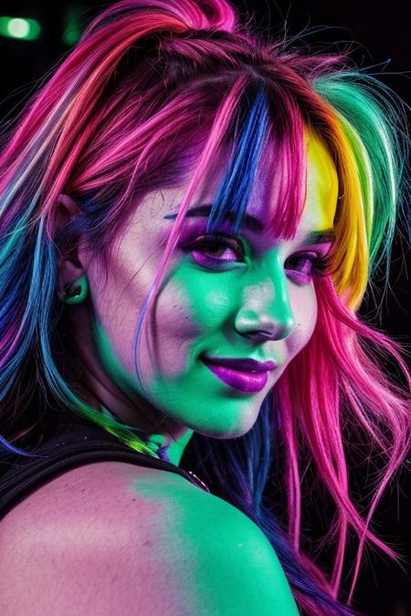 score_9, score_8_up, score_7_up, score_6_up, two beautiful 19 year old girls, colored hair, neon lights, rave, rave clothing, crowd, nighttime, dusk, smiling, ultra realistic, big lips, (masterpiece, best quality, highres:1.2), (photorealistic:1.2),