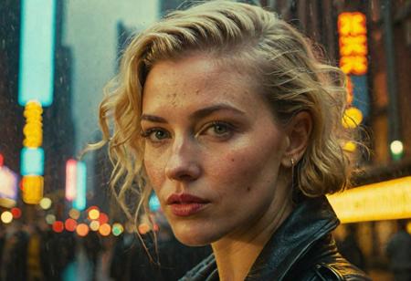 return of the cyberpunk army in neon city, raining, cinematic lighting, 4 k, by greg rutkowski, ((wide shot)), (estabilshing shot), book cover of a vintage  city street shot, (full body), ((looking to the right), looking away, neon, fog, volumetric, photo of young woman in dark leather clothes, Aligned eyes,  Iridescent Eyes,  (blush,  eye_wrinkles:0.6),  (goosebumps:0.5),  subsurface scattering,  ((skin pores)),  (detailed skin texture),  (( textured skin)),  realistic dull (skin noise),  visible skin detail,  skin fuzz,  dry skin,  hyperdetailed face,  sharp picture,  sharp detailed,  (((analog grainy photo vintage))),  Rembrandt lighting,  ultra focus,  illuminated face,  detailed face,  8k resolution, <lora:epiNoiseoffset_v2-pynoise:-1>