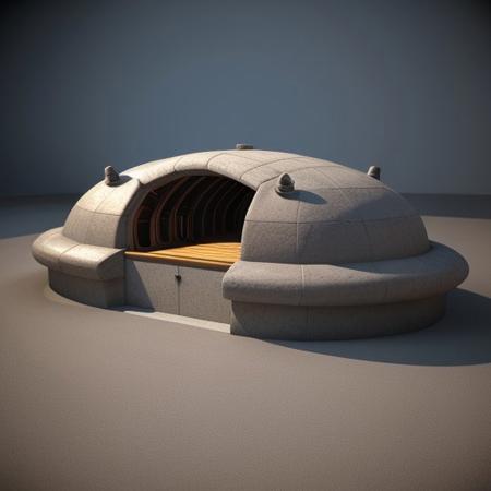3d render, best quality, atomic bunker