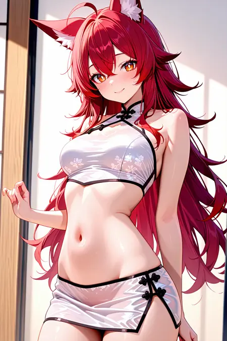 斜盘扣短旗袍---Short Qipao with Diagonal Frog Buttons