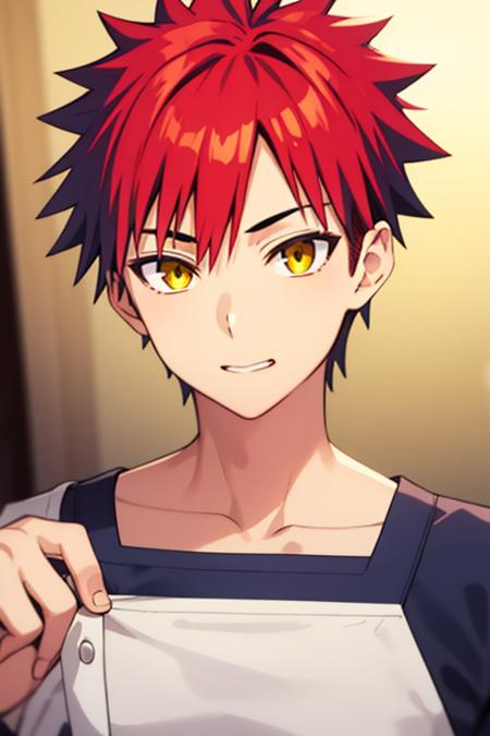 Sōma Yukihira Food Wars!: Shokugeki no Soma Anime Manga, Shokugeki no soma,  black Hair, manga png