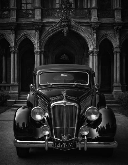 Gothic style <lora:ADM C-Car :1>,A.D.M. Cooper,car,classic,cars, . Dark, mysterious, haunting, dramatic, ornate, detailed