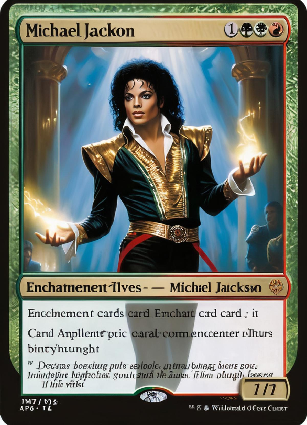A Michael Jackson card from the Enchantment Lives set.