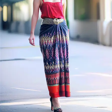 Flowers Thai Traditional Print Sarong (+NSFW) for Pony