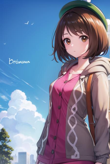 pokemongloria, <lora:pokemongloria-lora-nochekaiser:1>,
pokemongloria, (brown eyes:1.5), brown hair, medium hair, (small breasts:1.2),
BREAK cardigan, dress, green headwear, grey cardigan, hood, hood down, hooded cardigan, long sleeves, pink dress, short dress,
BREAK looking at viewer, full body, upper body,
BREAK outdoors, city, sky,
BREAK <lyco:GoodHands-beta2:1>, (masterpiece:1.2), best quality, high resolution, unity 8k wallpaper, (illustration:0.8), (beautiful detailed eyes:1.6), extremely detailed face, perfect lighting, extremely detailed CG, (perfect hands, perfect anatomy),