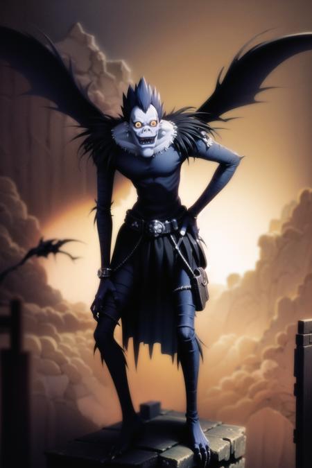 <lora:ryuk_v0.1:1>
1boy, ryuk, wings, dark, horror \(theme\),, masterpiece, best quality, highly detailed