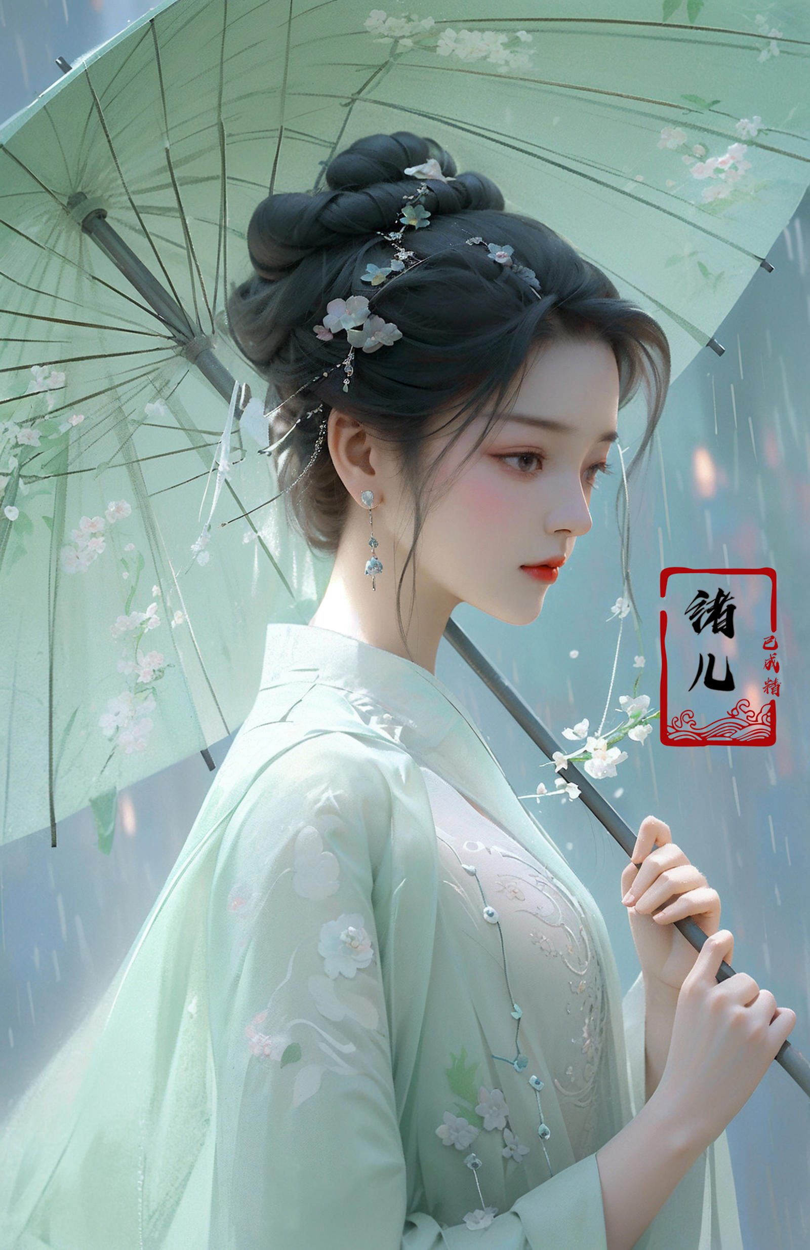 绪儿-伞中仙Fairy Under Umbrella image by XRYCJ