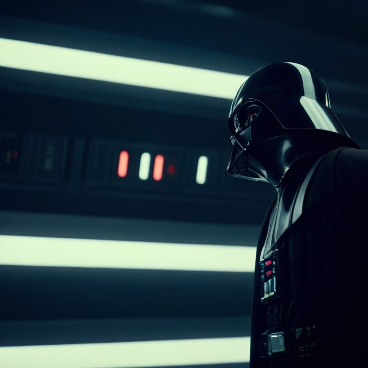 cinematic film still of  <lora:Darth Vader:1.5>
Darth Vader a star wars scene with a man on a spaceship in star wars unive...