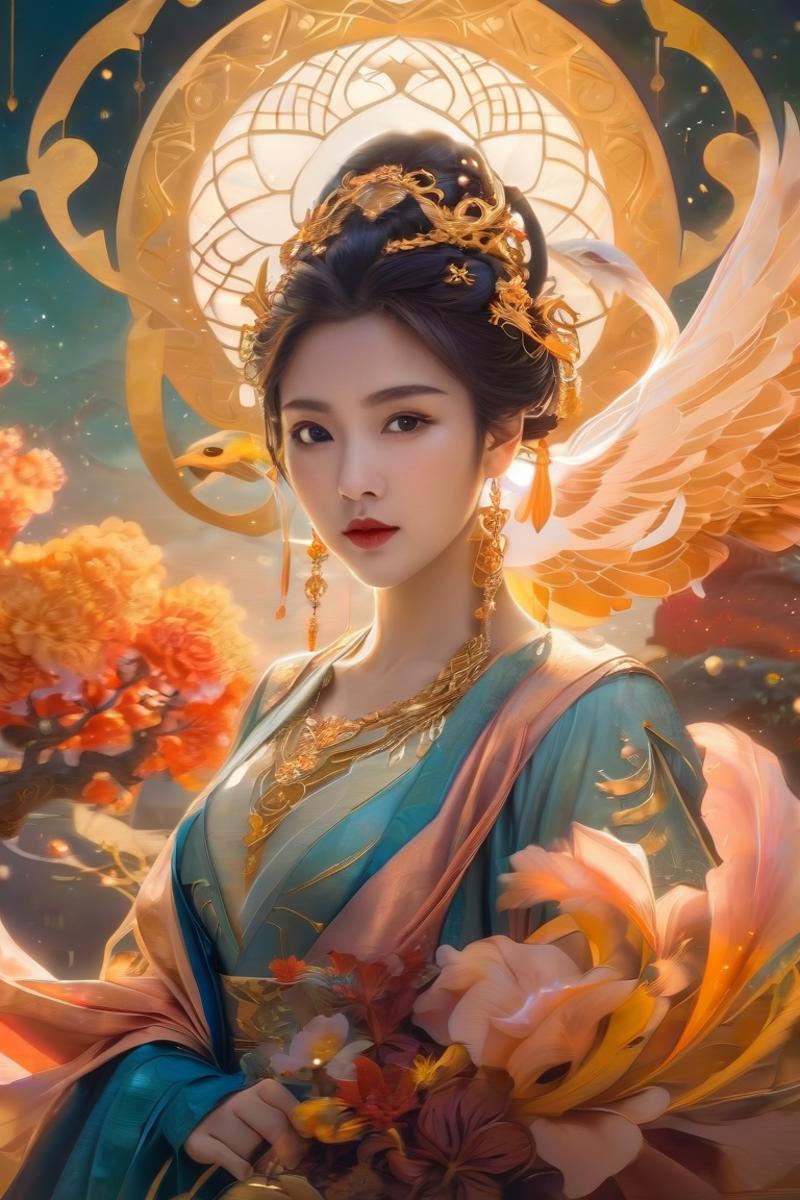 ethereal fantasy concept art of The woman in hanfu. magnificent, celestial, ethereal, painterly, epic, majestic, magical, ...
