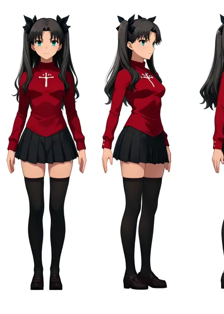 IL Anime Model Turn, Multi-View, Turnaround, Model Sheet, Character Design