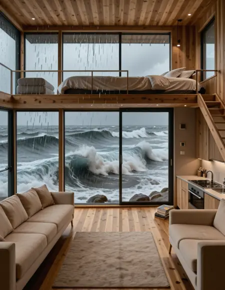 seaside cabin illu