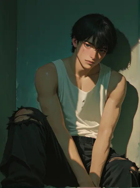 Stylized Blend of Light and Shadow - Midjourney