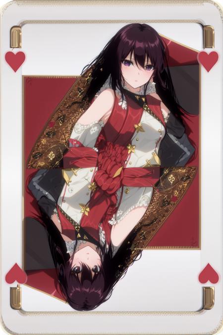 masterpiece, best quality, 2girls,card \(medium\),  <lora:Poker:1>