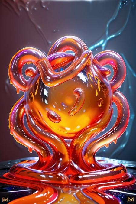 sl1m3d, score_9, score_8_up, score_7_up, high res image, masterpiece, best quality, (slime-morph:1.2), made of slime, exploding, slime explosion, shiny, glossy, wet, simple background, 
Ice,