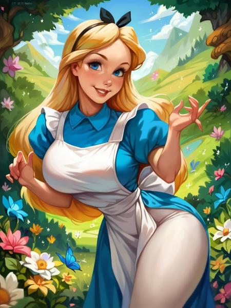 Alice In Wonderland! Disney - SD 1.5 | XL PONY - by YeiyeiArt 