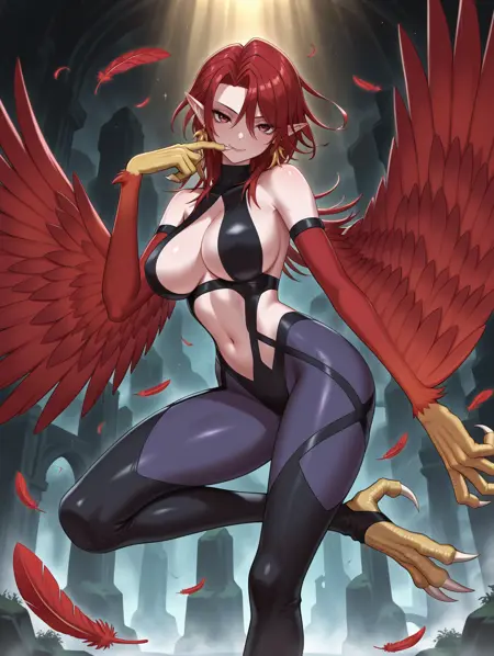 Yu-Gi-Oh! (Rush Duel) - Harpie Signora (ハーピィ・シニョーラ) illusXL