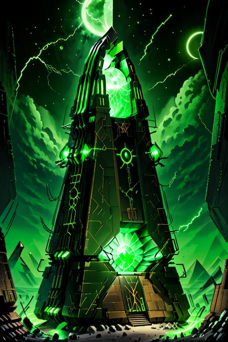 Necron World - Buildings & World Morph (Warhammer 40K) [SDXL] v1.0