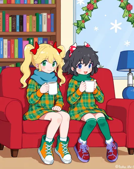 Cute Flat Anime Style