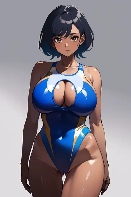 one-piece swimsuit (supports cutouts)