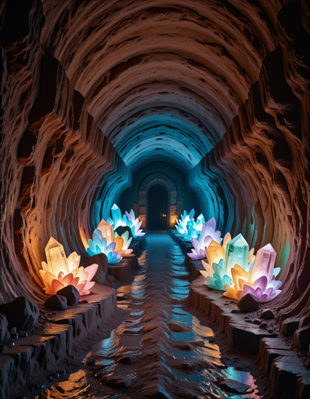 fantastical mine corridor illu v1.0