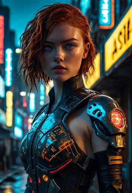 High resolution ultra-realistic of Beautiful Cyberpunk girl, 8k, capturing the intensity of the moment, cinematic lighting, standing on a troubled street in a futuristic city in a bloody battle, wavy red hair, realistic dirty pale face, realistic blue eyes, beautiful hourglass figure, burning in a futuristic city, intricately designed cyberpunk style clothes dirty colorful robes, Cyberpunk Aesthetic, perfect athletic figure, beautiful Sadie Sink as Cyberpunk girl, ultra realistic, cinematic style, vigorous and seductive, athletic figure, Cyberpunk sci-fi style, dramatic lighting, wet and sweaty skin, dirty pale skin, athletic figure, dark fantasy, dramatic lighting, Greg Rutkowski style, Cyberpunk girl on in cool dress, hyper-detailed, hyper-realistic, natural light, extremely intricate details, masterpiece, epic, bright colours, Attractive 21 old years girl, beautiful firm Breasts, sharp focus, digital painting, Photograph Taken on Nikon D750, Alphonse Mucha, athletic figure, Hyperdetailed, hyperrealism, Attractive, Attractive bust girl, asymmetric balance