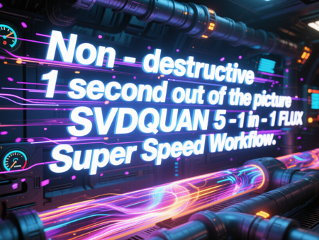Non-destructive 1 second out of the picture SVDQUANT 5-in-1 FLUX Super Speed Workflow v1.0