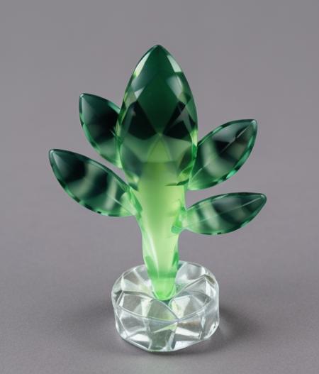 <lora:IbisCrystal:0.6> <lora:GlassMode:0.5> a plant made of crystal