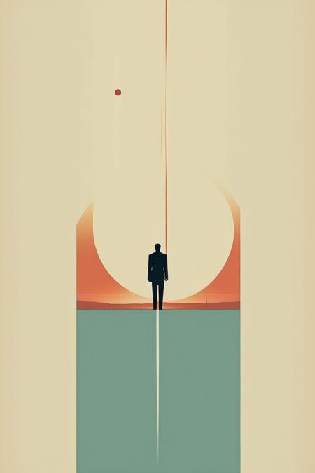 <lora:Olly Moss Style:1>Olly Moss Style - A Minimalist movie poster with simple, clean lines and a limited color palette, featuring an iconic image or symbol from the film, emphasizing its central theme or message