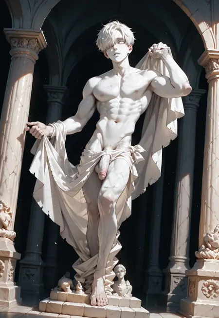 Marble Statue - Stone Boy - Granite Sculpture