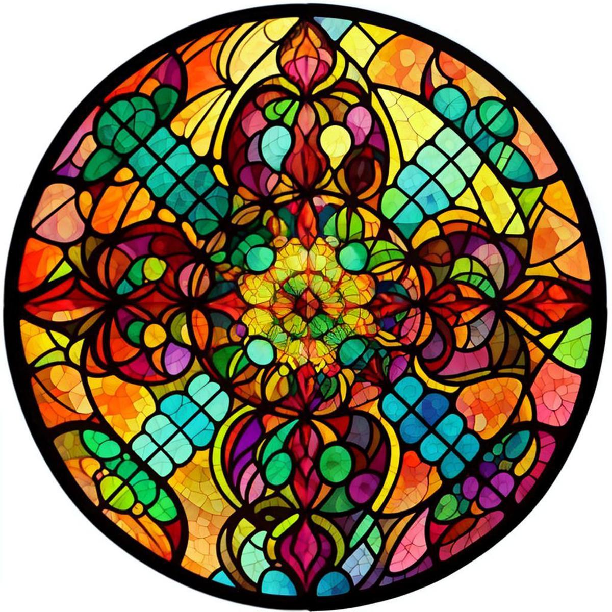 Stained glass circle image by simpledit