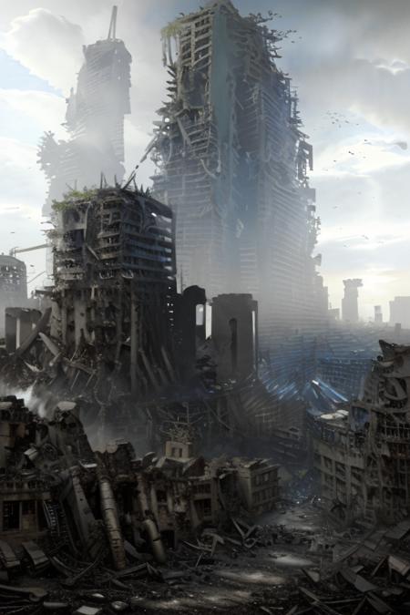 ttruins,ruins,city, (8k,RAW photo,masterpiece, best quality,CG,epic realistic,official art,), <lora:Moderncity_ttruins:1>,