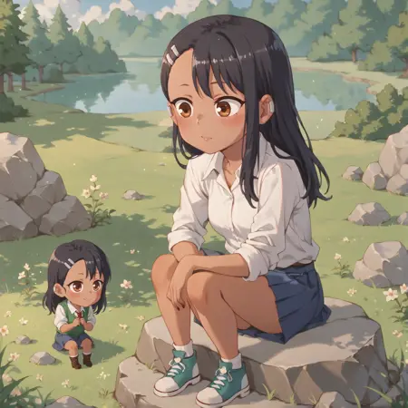 Character and Chibi version Together-Pony