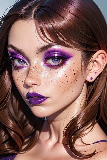 r0m4nt1cg0th, red/purple makeup, close-up, portrait, gothic makeup, dark red/purple/black lipstick