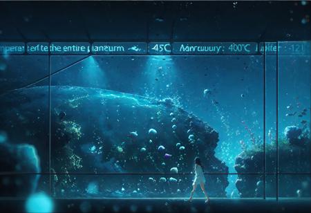 (Experimental Concept) Lonely Universe composition / Composition of the world through a huge glass window experimental-ALPHA1