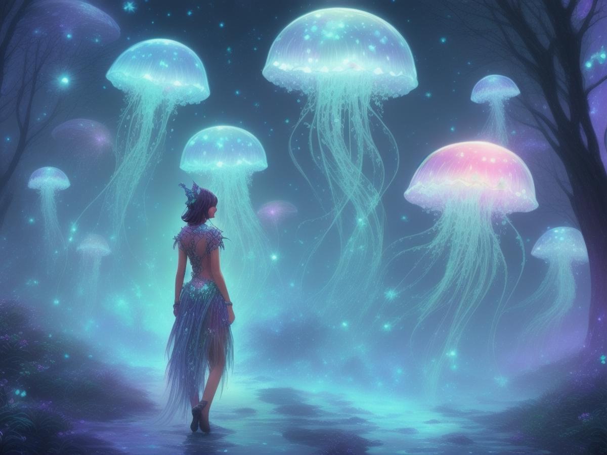 [LoRA] Jellyfish forest / 水月森 /くらげもり Concept (With dropout & noise version) image by mharleman