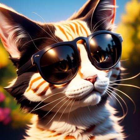 3D Render Style, 3DRenderAF, A cat wearing sunglasses,
,<lora:3DRenderStyle15PasWithoutTEV2:1>