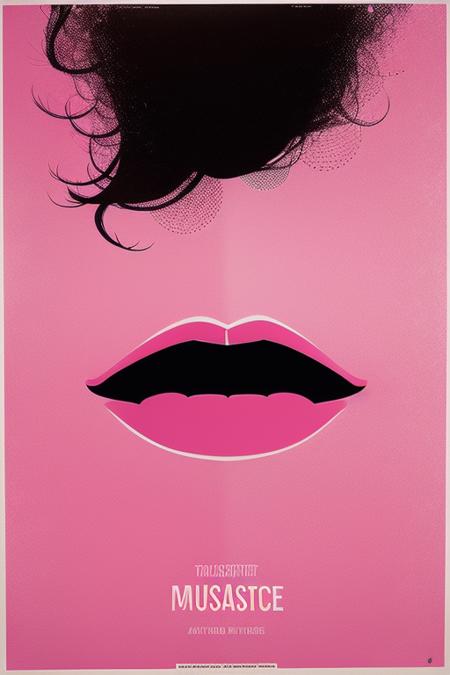 ((masterpiece)), best quality,
MinimalistPoster, 1girl , Pink Themeï¼monochromeï¼red lipsï¼english test