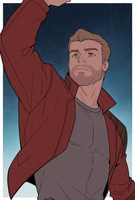 Starlord -- Marvel's Guardians of the Galaxy animated series (2015) Illust+pony