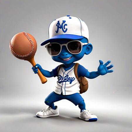 Full body, luxurious sunglasses and baseball cap, excited and happy expression, break dance moves in baseball uniform, cute and lovely baby octopus holding a baseball bat in one hand, various movements, 2D cute, happy, fantastic, stylish and dreamy Disney animation. It's illustration-focused, 3D-focused, and has a professional feel. Soft, modern and cool. Graphics, background is white.