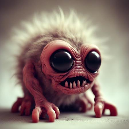 <lora:fx-monsters-xl-mrey-nocap:1> ugly baby monster creature