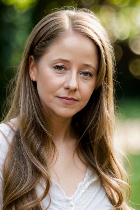 <lora:SilviaSeidelSD:0.8> silviaseidel, woman, highly etailed, outside, portrait, face, shallow depth of field, bokeh, warm light, soft light, long hair,